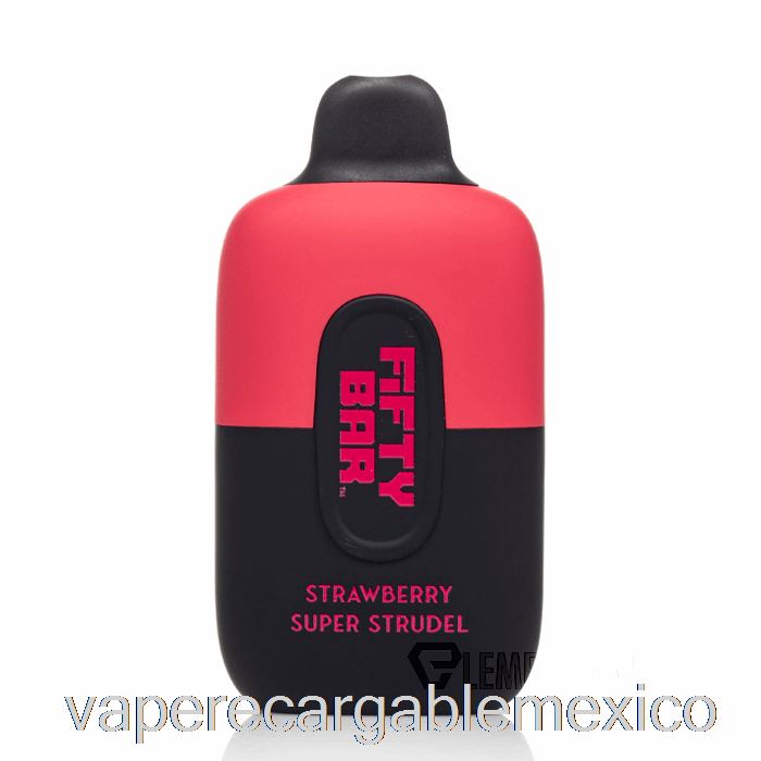 Vape Recargable Cincuenta Bar 6500 Super Strudel De Fresa Desechable
